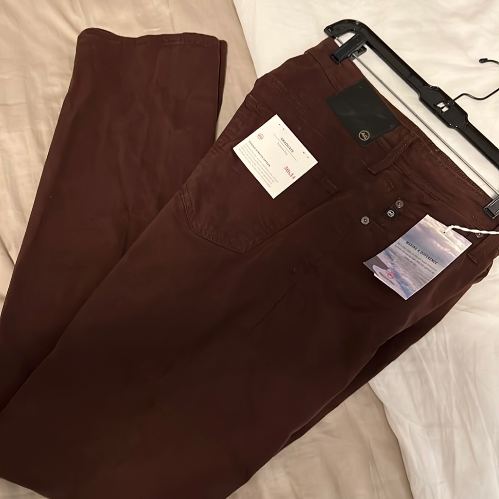 Brand New Ag Tailored Leg Mens Sueded Pants